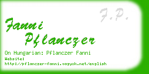 fanni pflanczer business card